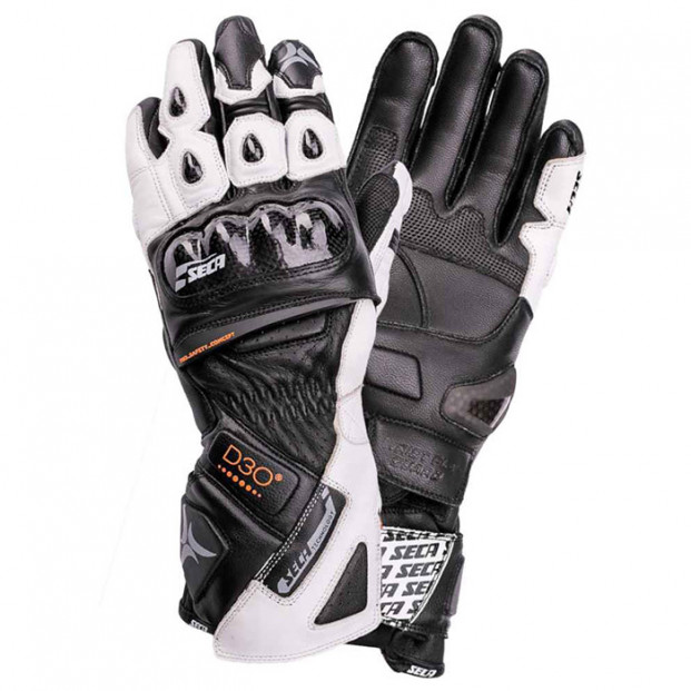 Перчатки Seca Trackday Black White